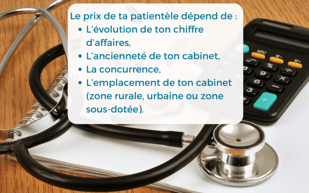 image d'un stéthoscope et d'une calculatrice pour expliquer la valeur de la patientèle d'une infirmière libérale