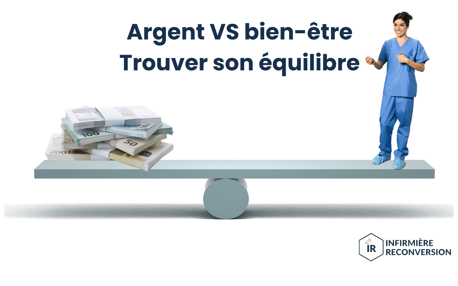 balance pour trouver l'équilibre entre le salaire et le bien-être des infirmières