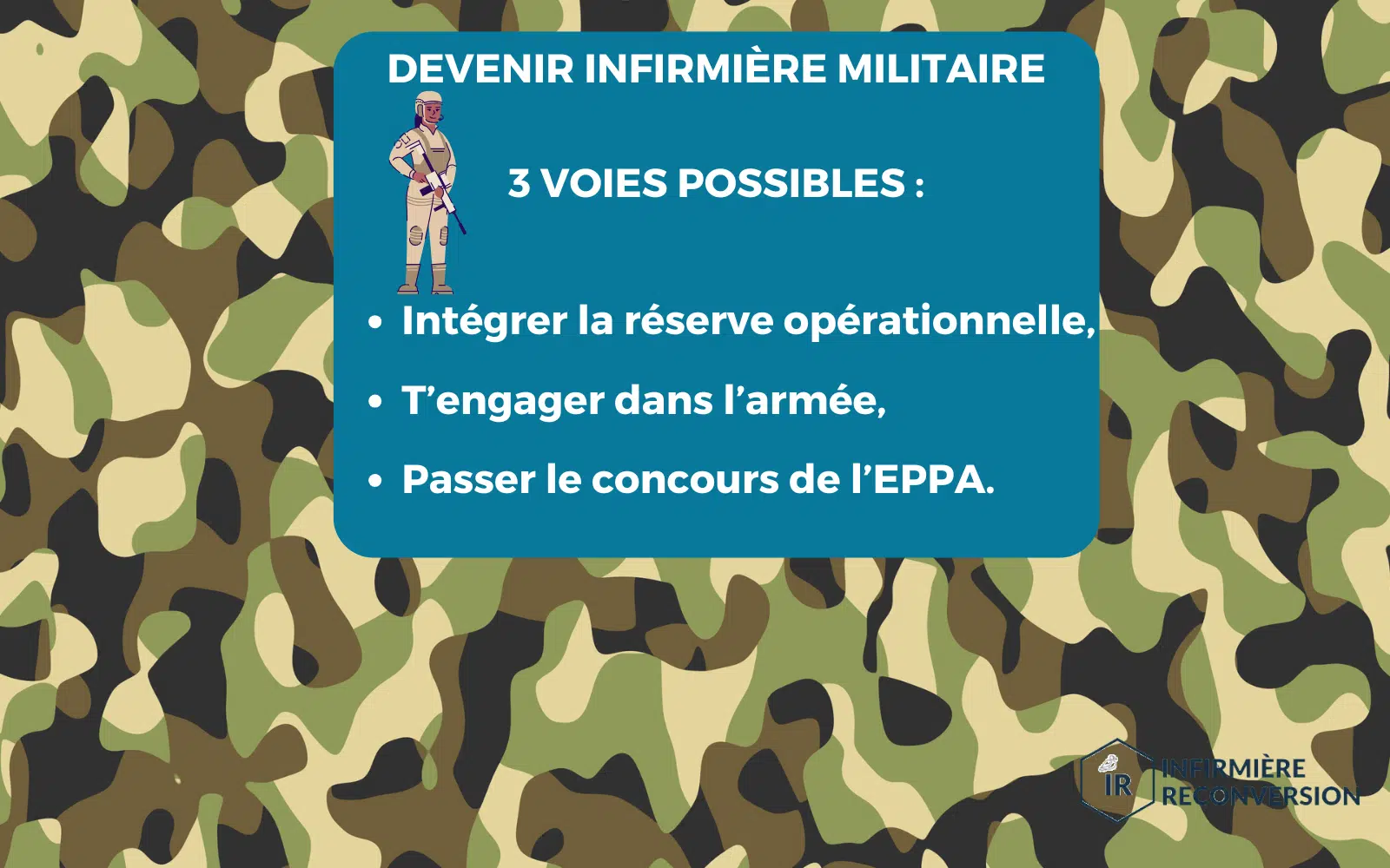 3 voies pour devenir infirmière dans l'armée