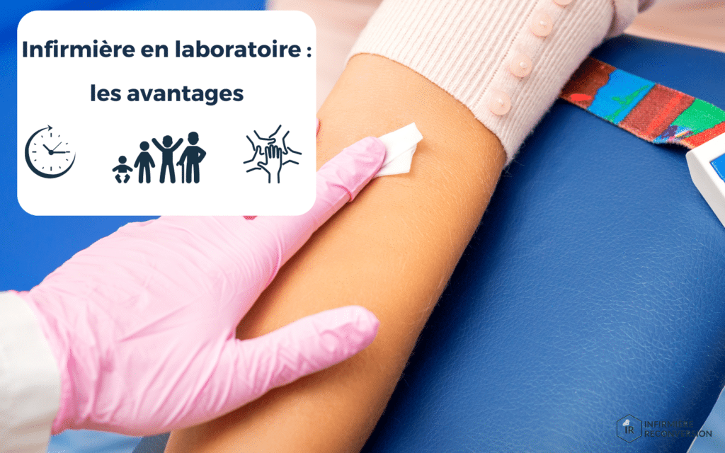 IDE qui termine un prélèvement sanguin