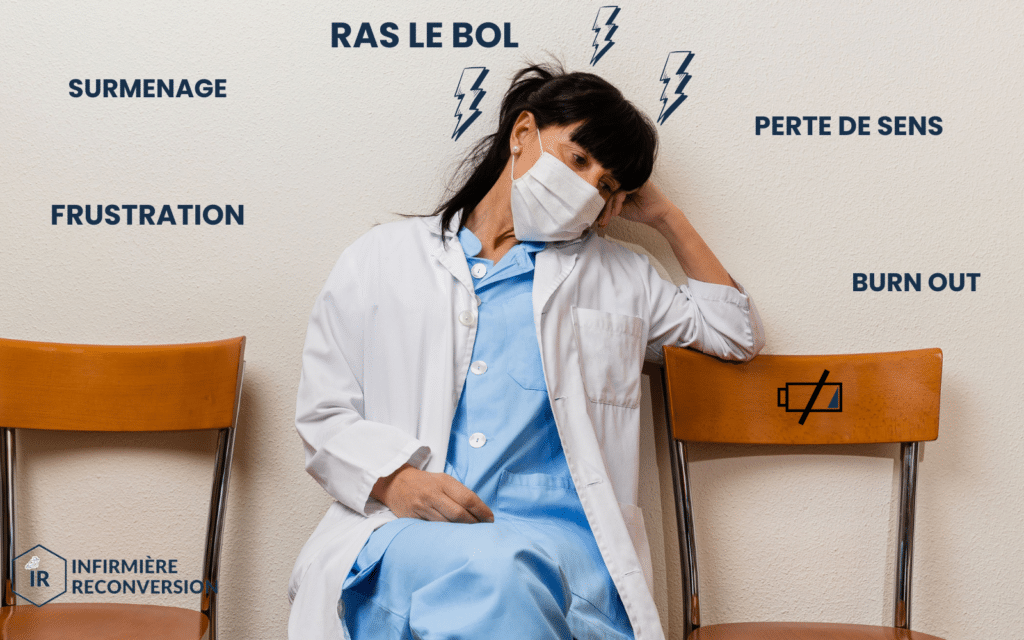 photo d'une infirmière épuisée