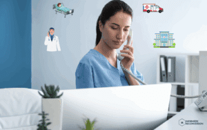 infirmière bed manager au travail