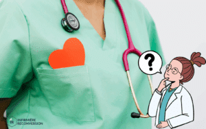 Infirmière en réflexion pour son évolution