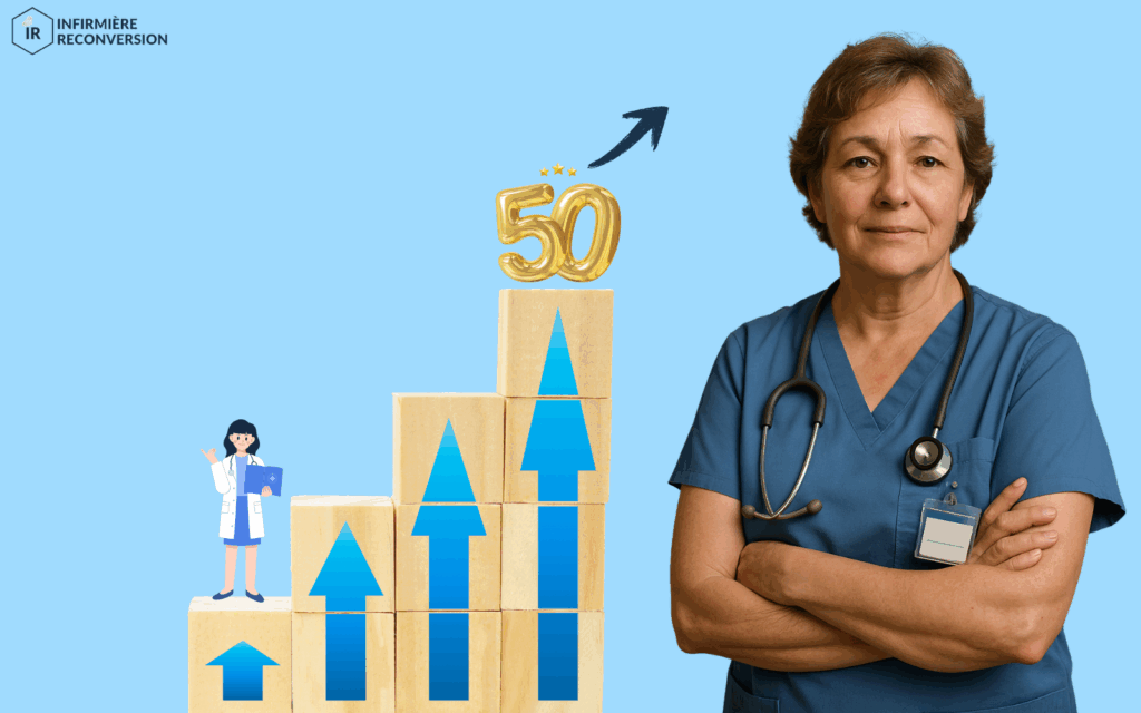 infirmière de 50 ans en évolution professionnelle