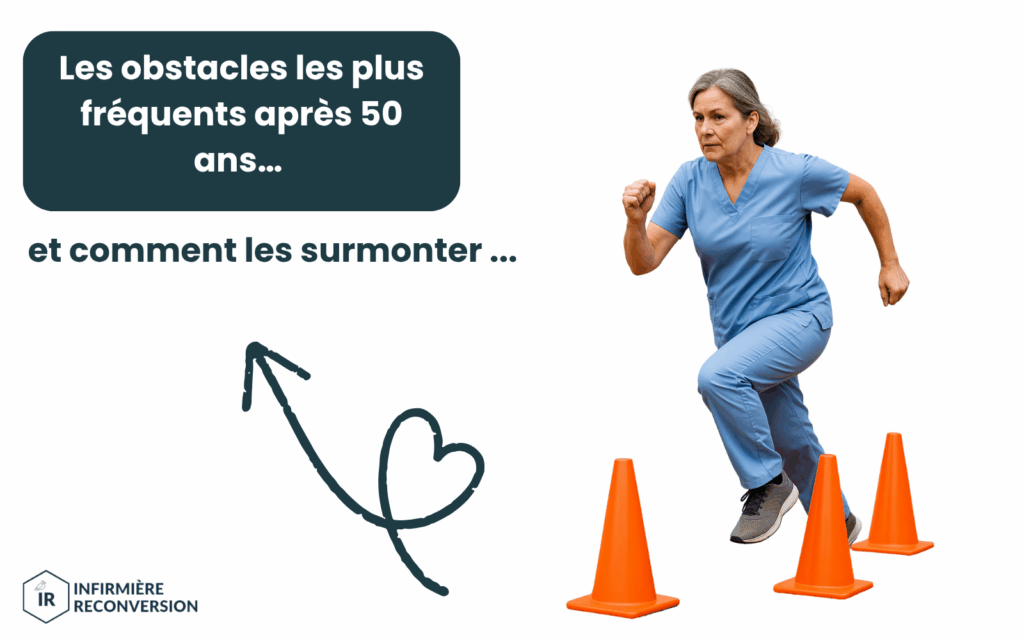 infirmière de 50 ans dépassant des obstacles