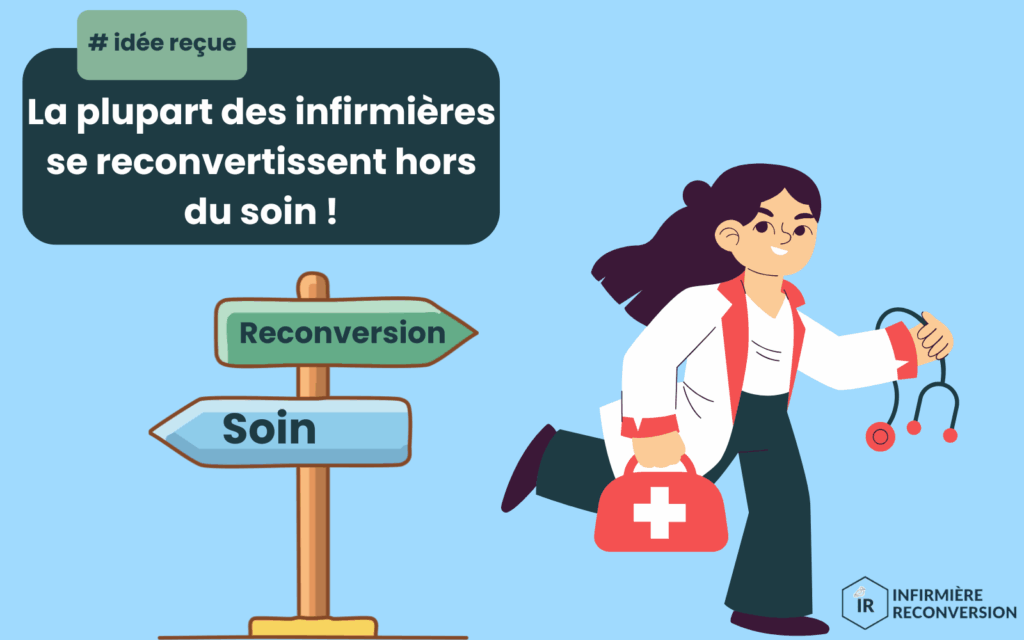 panneau montrant où se reconvertissent les infirmières