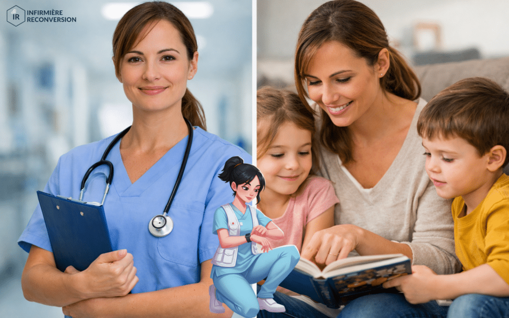 image d'une infirmière qui est maman solo