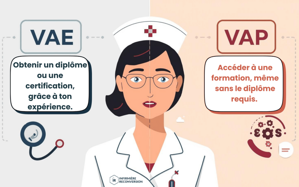 infirmière en train de choisir de faire une vae ou une vap