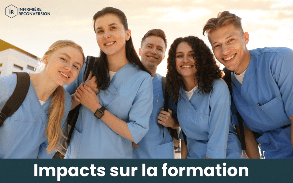 étudiants infirmiers et infirmière en IFSI