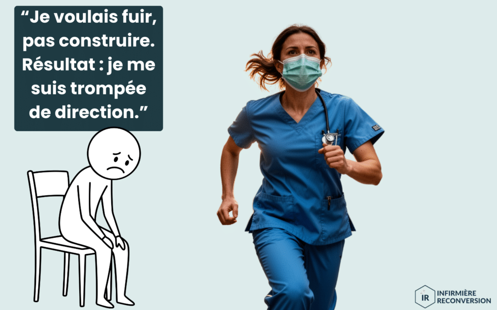 infirmière qui fuit l'hôpital