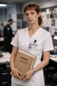 infirmière avec dossier confidentiel