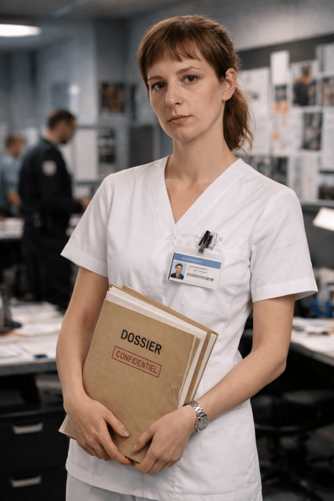 infirmière avec dossier confidentiel