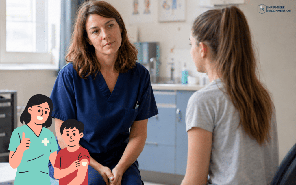 infirmière scolaire en entretien avec une élève