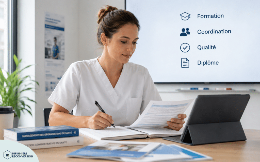 infirmière administrative en cours de formation