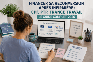 Financer sa reconversion après infirmière : CPF, PTP, France Travail — Le guide complet 2026