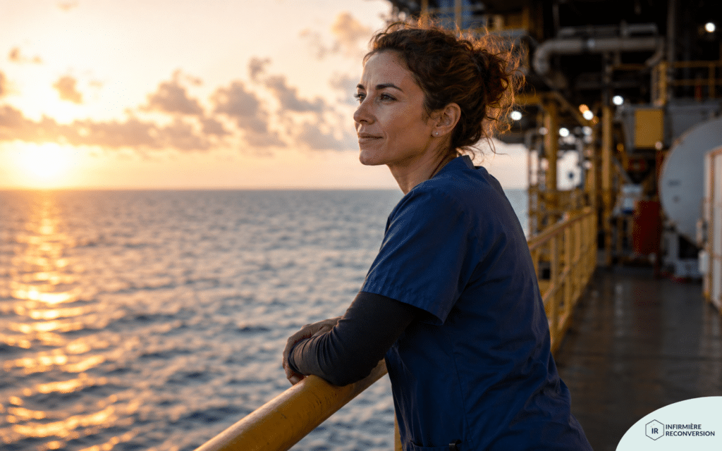vie d'une infirmière sur des plateformes pétrolières