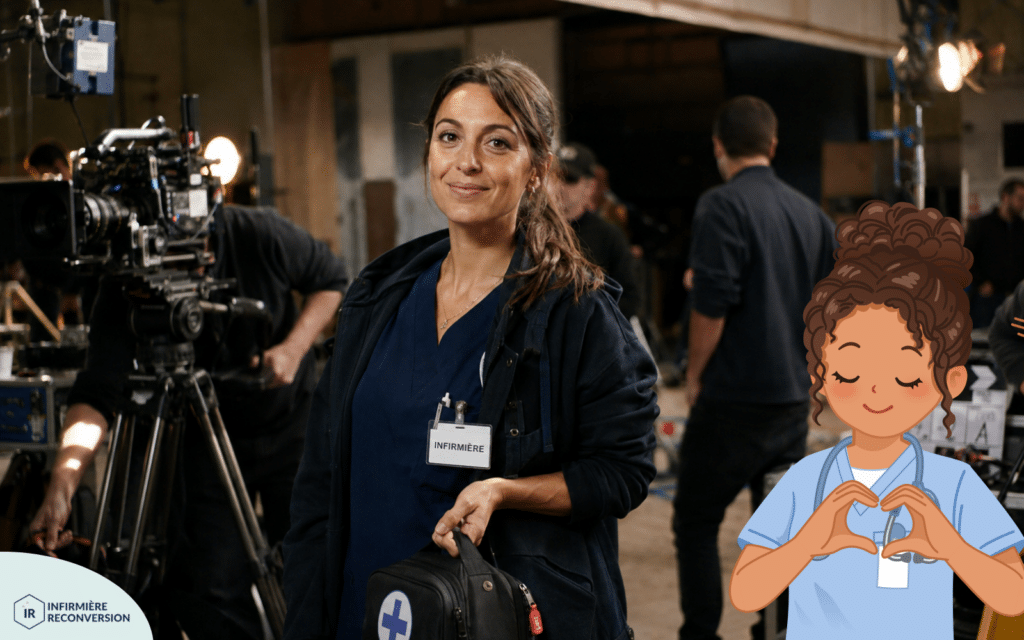 infirmière sur un plateau de cinéma