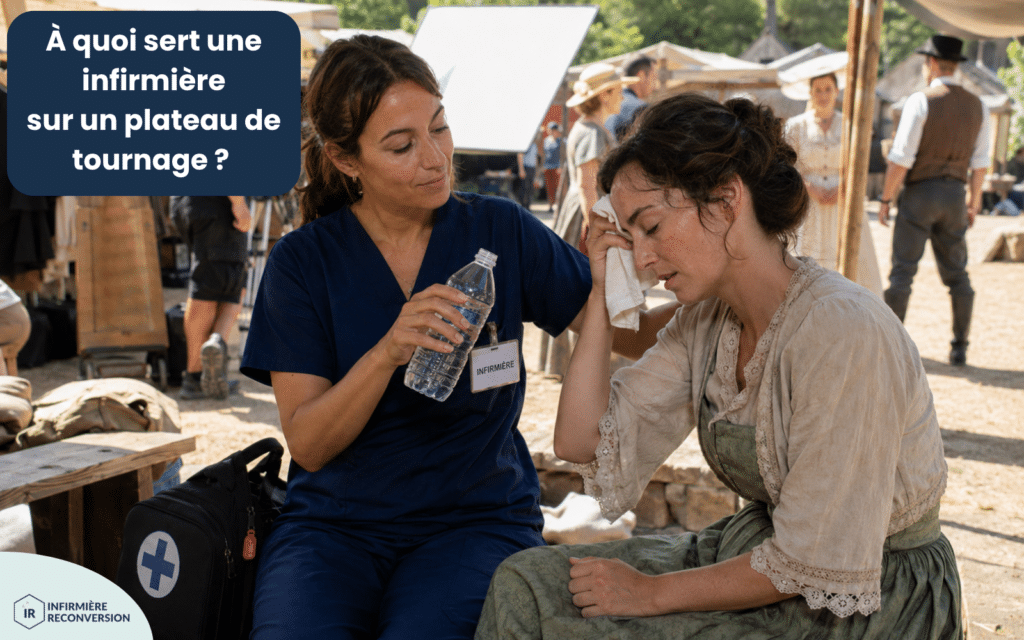 infirmière sur plateau de tournage